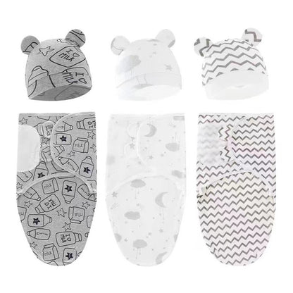 Swaddle (Saco de Dormir para Bebé) com chapéu