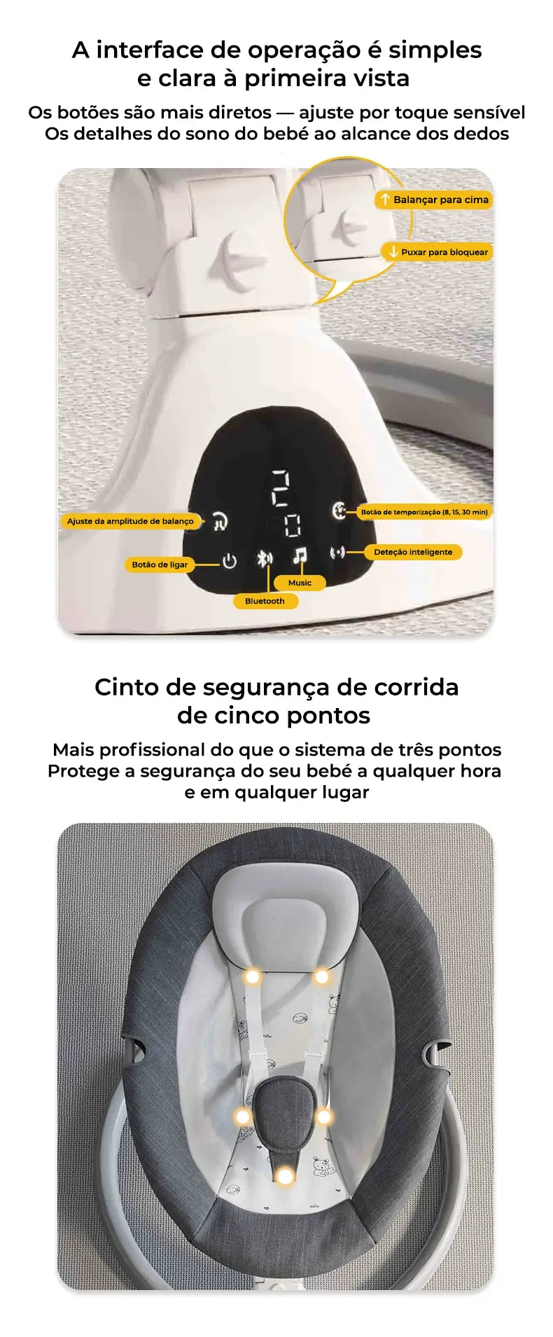 Baloiço Elétrico para Bebé