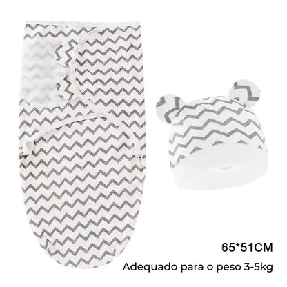 Swaddle (Saco de Dormir para Bebé) com chapéu