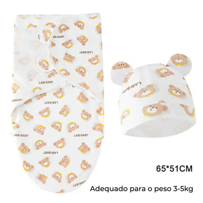 Swaddle (Saco de Dormir para Bebé) com chapéu
