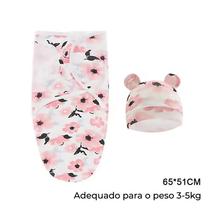 Swaddle (Saco de Dormir para Bebé) com chapéu